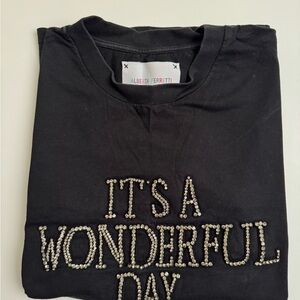 Alberta Ferretti Black Graphic Tee